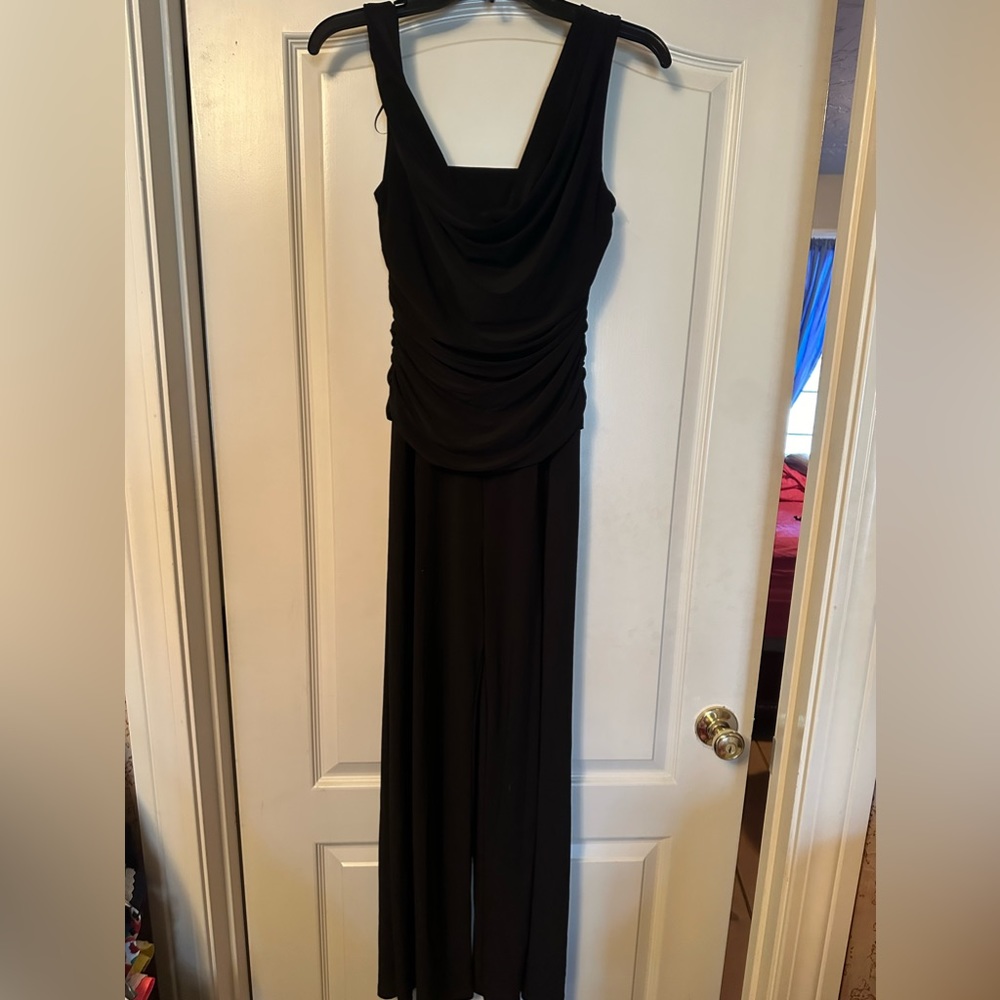 R&M Richards Elegant Plunge Jumpsuit